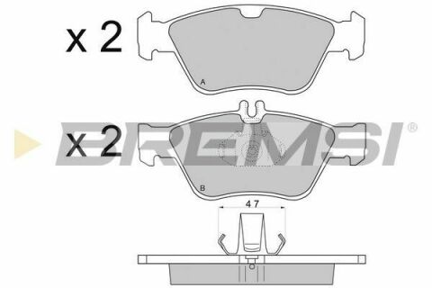 Тормозные колодки пер. MB W202/210 (ATE)