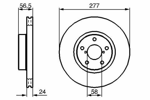 Диск тормозной (передний) Subaru Forester/Impreza/Legacy/Outback 97- (277x24) (вент.)