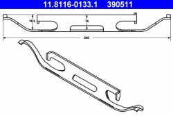 Планка супорта (переднього) прижимна (к-кт) MB E-class (W210/W211) 96-08/GL-class (X164) 06-12 Планка супорта (переднього) прижимна (к-кт) MB E-class (W210/W211) 96-08/GL-class (X164) 06-12