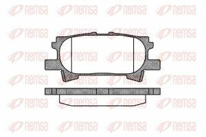 LEXUS Тормозные дисковые колодки RX300 03- задн.