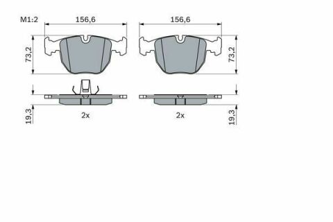 Колодки тормозные (передние) BMW 5 (E39)/7 (E38)/X5 (E53) 94-07