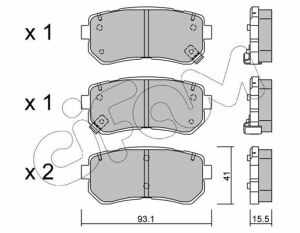 Гальмівні колодки зад. Accent/Ceed/Cerato/Creta/i20 (05-21)