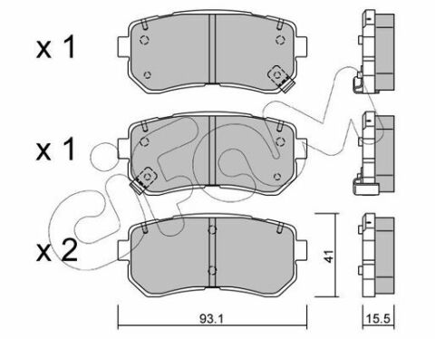 Тормозные колодки зад. Accent/Ceed/Cerato/Creta/i20 (05-21)