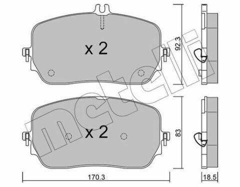 Колодки тормозные (передние) MB GLE (V167/X167) 18-