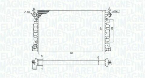 Радіатор двигуна vw passat iii (3a2/35i) 1,6 1,8 passat variant