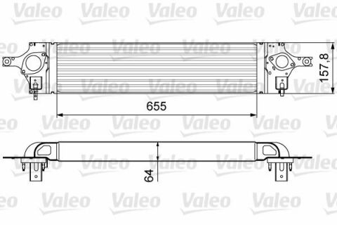 Радіатор інтеркулера Renault Kaleos 2.0 dCi 08-/Nissan X-Trail 2.0 dCi 07-13