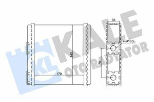 KALE FORD Радіатор опалення Maverick, Mitsubishi Colt IV, Lancer V, Nissan Serena, Vanette