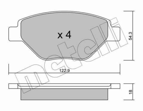 Колодки тормозные (передние) Renault Megane II 03-