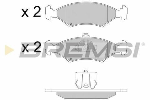 Гальмівні колодки перед. Ford Escort/Fiesta/Sierra 81-02 (ATE)