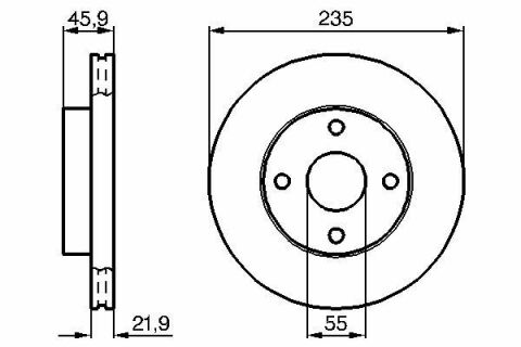 Диск тормозной передний MAZDA 323 1,6 16V 89-01