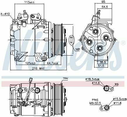 Компрессор кондиционера Honda Accord 2.0/2.4 03-08