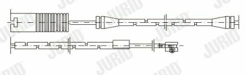 JURID BMW Датчик гальм. колодок X5 E53 передн.