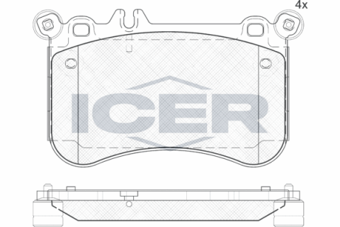 Колодки тормозные (передние) MB E-class (W212)/S-class (W221)/CLS (C218) 11-17/SLK/SLC (R172) 12- Колодки тормозные (передние) MB E-class (W212)/S-class (W221)/CLS (C218) 11-17/SLK/SLC (R172) 12-