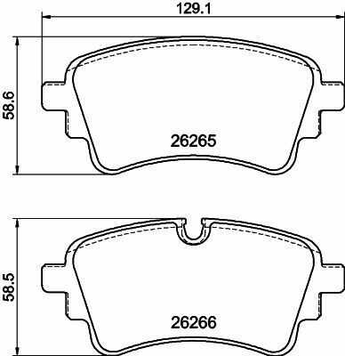 HELLA AUDI Колодки гальмівні A4 2.0 16-, A5 1.4 16-, VW