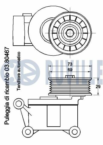 Натяжной ролик c-max, focus, mazda 3