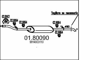 Середня частина вихлопної системи (Резонатор)