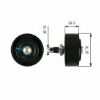 T36335 (7803-21435)  Обвідний ролик GATES DRIVEALIGN MV IDLER