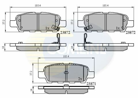 CBP3912 Comline - Тормозные колодки для дисков