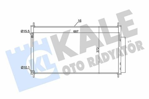 KALE HONDA Радиатор кондиционера Civic IX 14/2.2 12-