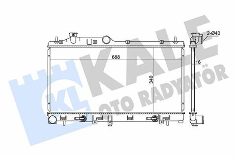 KALE SUBARU Радиатор охлаждения Forester,Impreza,Legacy IV,Outback,XV 1.6/2.5 03-