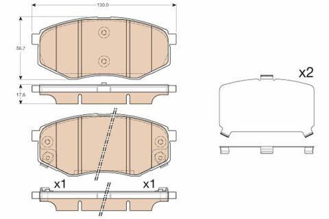 Тормозные колодки пер. Hyundai ix20/ix35 10- /Kia Sportage (SL) 10- (Mando)