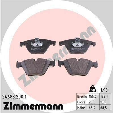 Колодки тормозные (передние) BMW 5 (F10, F11)/6 (F06, F12, F13) 09- (Ate-Teves)