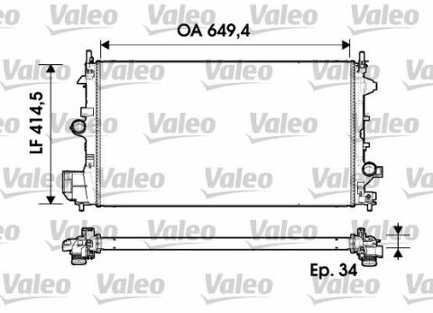 Радіатор охолодження Fiat Croma 1.9D 05-/Opel Signum/Vectra C 1.9CDTi 04-08