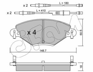 Тормозные колодки пер. Citroen C5 01- (Bosch)