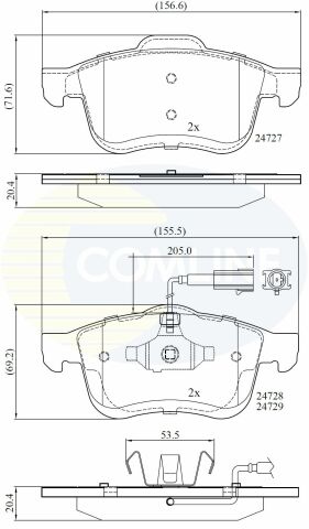 CBP12032 Comline - Тормозные колодки для дисков