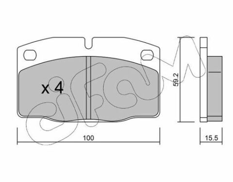 Колодки гальмові передні Lanos, Nexia, Opel Kadett E, Astra F, Corsa, Vectra A DAEWOO