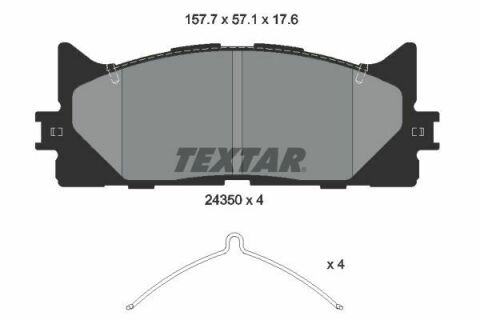 Колодки тормозные (передние) Toyota Camry/Lexus ES 01- (Akebono)