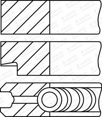 Кольца поршневые Fiat Doblo 00-09, Opel Combo C 01-11, Suzuki Swift 04-10