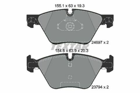 Колодки тормозные (передние) BMW 5 (F10/F11) 09- (Teves) Q+