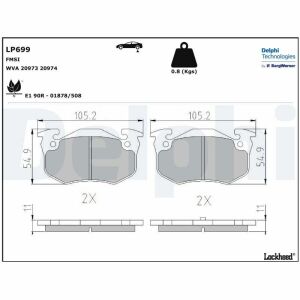 Задні гальмівні колодки ZX 91-, Xsara, Peugeot 206-309, Renault 19, Clio, Megane I CITROEN