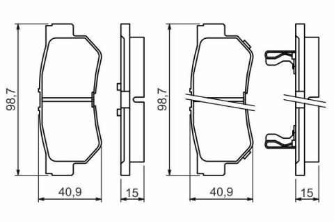 Колодки тормозные (задние) Hyundai Tucson 2.0 CRDi 04-10