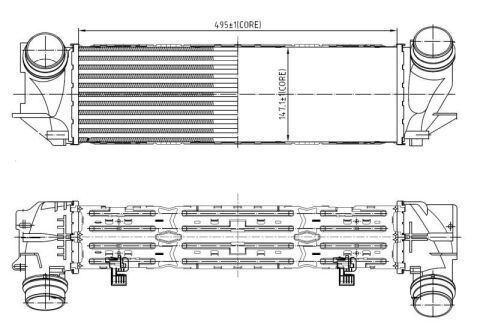 Радіатор інтеркулера BMW 5 (F10/F11) 2.0 N20 11-16