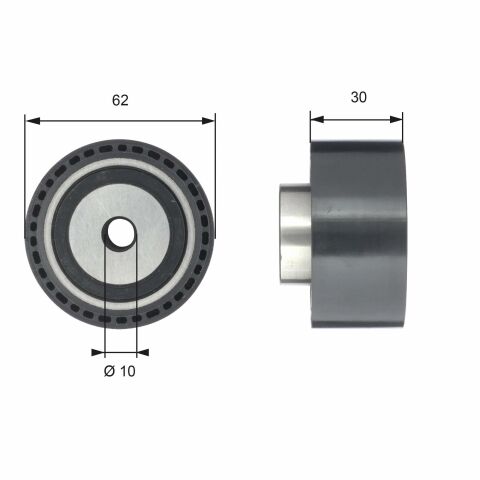 T42198 (7786-21569) Обводной ролик ремня ГРМ GATES POWERGRIP IDLER