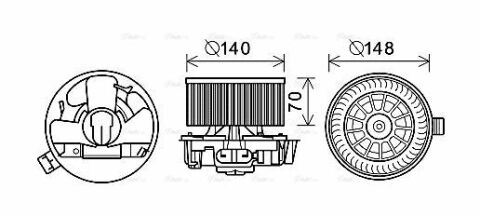 Вентилятор салону duster 1.2-1.6 13-, logan 1.2-1.6 04-, sandero 1.4-1.6 08-, lada, renault