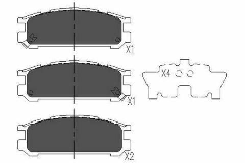 Колодки гальмівні (задні) Subaru Impreza/Legacy 1.6/2.0 89-03