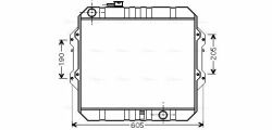 Радиатор охлаждения двигатель. TOYOTA HILUX VI 2.5 D-4D 01-