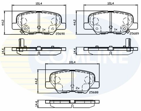 CBP32238 Comline - Гальмівні колодки до дисків