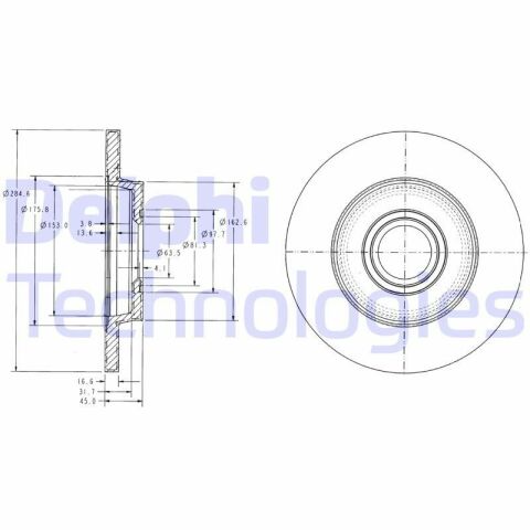 Диск гальмівний задній T4 1/96-VW