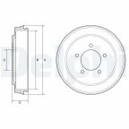 Гальмівний барабан задній Jeep Compass 2011–, Patriot 2009–