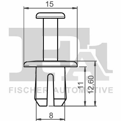 Клипса (пистон) крепления (к-кт 5шт) Audi/VW/Skoda/Seat/BMW (d=8mm/L=11mm)