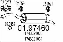 Задняя часть выхлопной системы