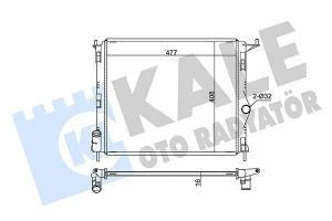 KALE RENAULT Радіатор охолодження Logan, Sandero, Largus 1.4/1.6