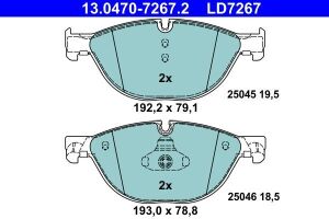 Колодки гальмівні (передні) BMW 5 (F07/F10/F11) 09-17/6 (F06/F13) 11-18/7 (F01/F02/F03/F04) 08-15