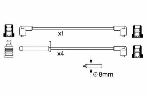 Провід запалювання Ford Sierra/Scorpio 82-94 (к-кт)