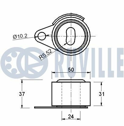 RUVILLE RENAULT Ролик натяж.гладкий 11,19, 21 1.7-1.8 , Kangoo, Laguna, Megane, VOLVO 440K, 460L, 480E