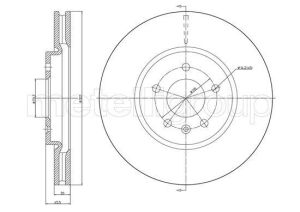 Тормозной диск передний astra j 1.3-2.0 09-, cascada 1.4-2.0 13-, zafira tourer c 1.4-2.0 11-